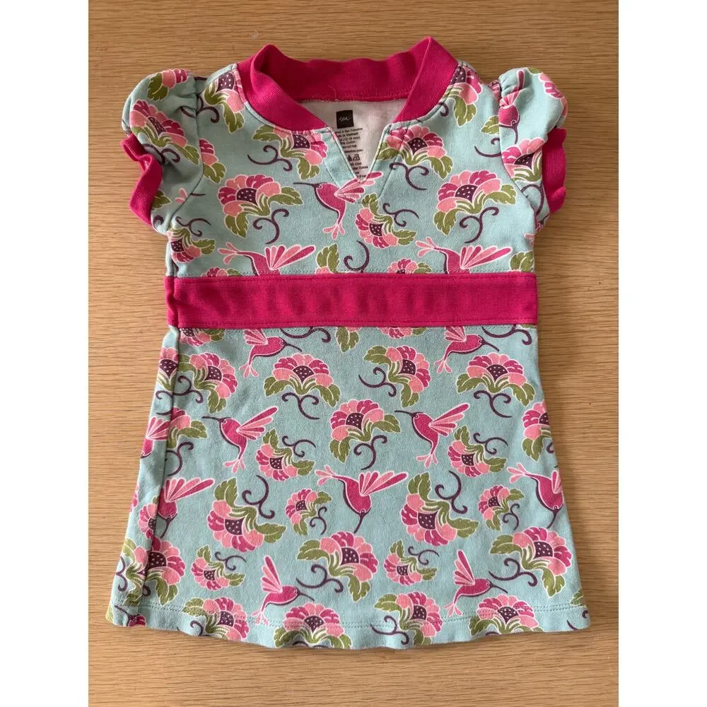 Tea Collection 2-Piece Floral Dress Bundle Girls 12-18M - Picture 5 of 7